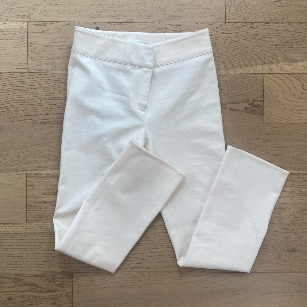 Veronica Beard White Cropped Pants